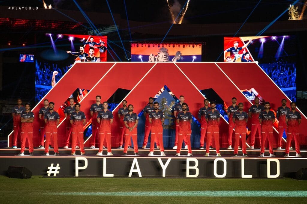 RCB Unbox Event 2025 Highlights, Six Hitting Challenge rcb full squad