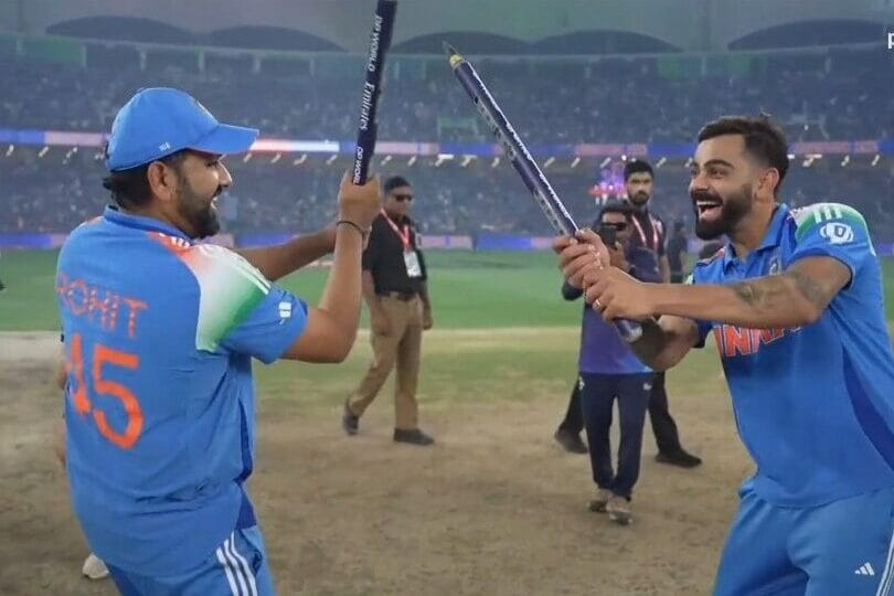 India lift 3rd Champions Trophy Title with Victory Celebrations Virat and Rohit Dandiya
