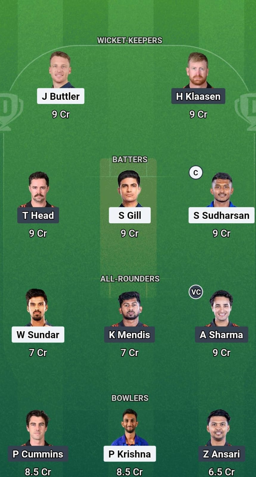 GT vs SRH Fantasy Team Prediction, Proable Playing 12, Top Picks GT vs SRH Fantasy Team Prediction